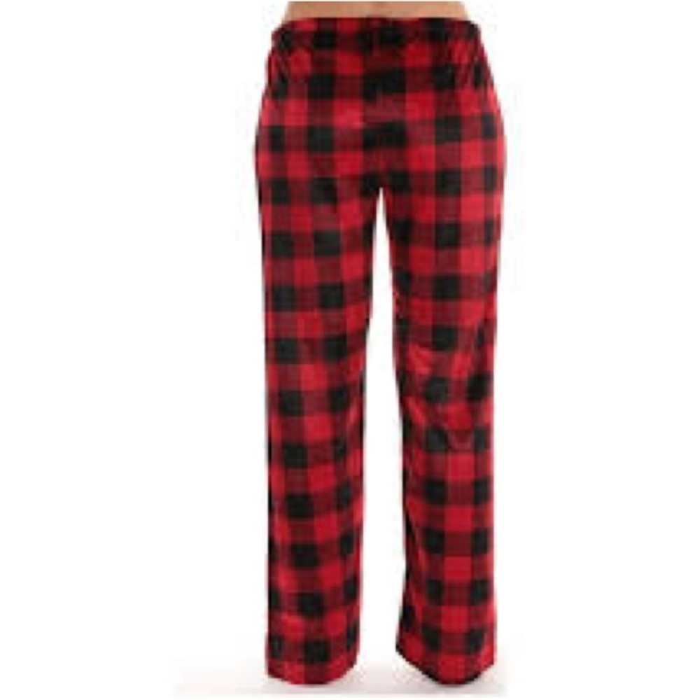 Sonoma red&black fleece drawstring pj pants